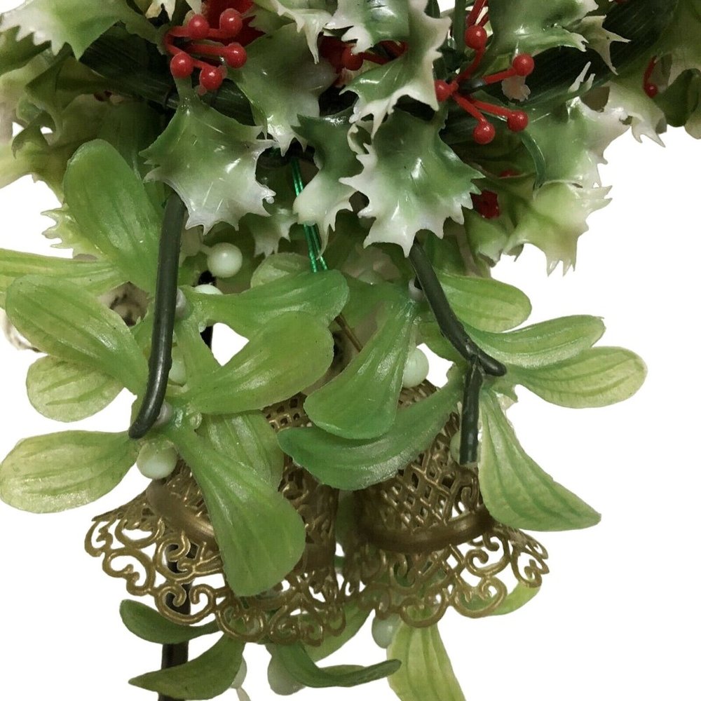 Rare Vintage Plastic Hanging Knee Hugger Elf Christmas Decoration Mistletoe - Picture 4 of 9